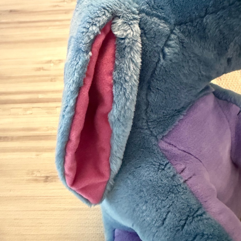Disney Eeyore Plush Mattel Large Blue Pink Bow Detachable Tail Vintage 90s FLAW - Picture 16 of 16